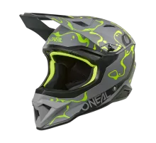 Шлем кроссовый O'NEAL 1SRS SPLASH V.26 gray/neon yellow серый/неоновый желтый