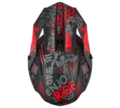 Купить шлем кроссовый O'NEAL 1SRS 1SRS VIBRANT V.26 черный/красный black/red