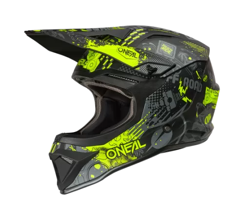 Купить шлем кроссовый O'NEAL 1SRS 1SRS VIBRANT V.26 черный/неоновый желтый black/neon yellow