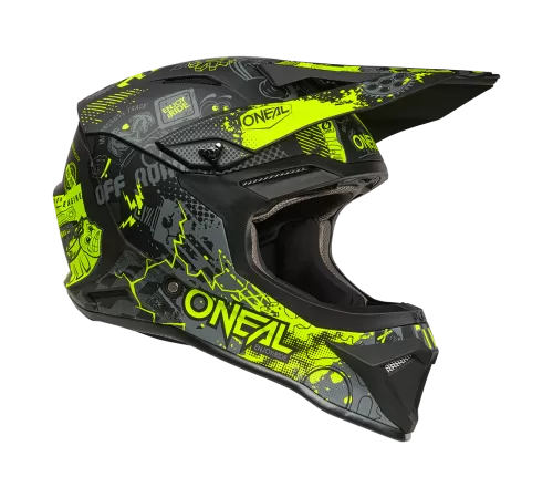 Купить шлем кроссовый O'NEAL 1SRS 1SRS VIBRANT V.26 черный/неоновый желтый black/neon yellow
