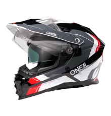 Шлем интеграл / эндуро O'NEAL D-SRS NOMAD V.26 черный/белый/красный