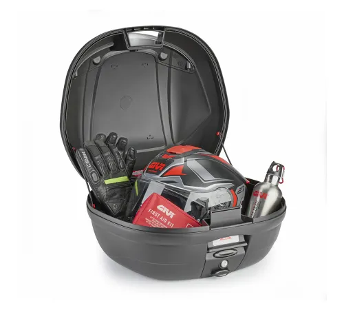 Центральный кофр GIVI E340N2 системы MONOLOCK® черный объемом 34 литра, красные отражатели 