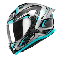 Шлем-интеграл GIVI 509 ATOMIC TITA/SIL/BLUE + зеркальный визор + Pinlock размер М