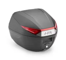 Центральный кофр GIVI C30N системы MONOLOCK® черный объемом 30 литров, красный отражатель