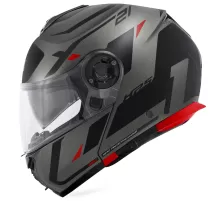 Шлем модульный GiviX21 EVO NUMBER TITANIUM BLACK RED MAT размер M
