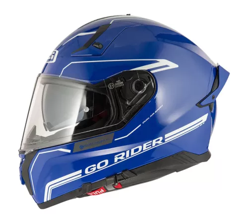 Шлем-интеграл NZI GO RIDER STREAM DUO синий глянцевый Шлем-интеграл NZI GO RIDER STREAM DUO синий глянцевый
