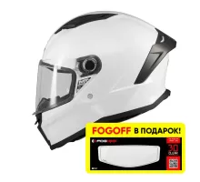 Шлем-интеграл MT Stinger 2 белый глянцевый + FOGOFF