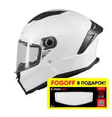 Шлем-интеграл MT Stinger 2 белый глянцевый + FOGOFF