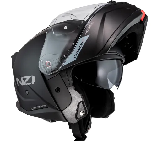Шлем мотоциклетный модульный NZI COMBI 3 DUO черный матовый Шлем мотоциклетный модульный NZI COMBI 3 DUO черный матовый