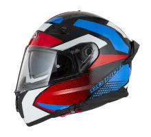 Шлем-интеграл NZI GO RIDER STREAM DUO QUADRI чёрный/красный/синий