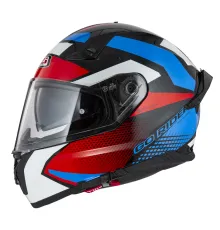 Шлем-интеграл NZI GO RIDER STREAM DUO QUADRI чёрный/красный/синий