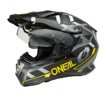 Шлем интеграл / эндуро O'NEAL D-SRS Helmet SQUARE V.25 black/neon yellow/gray черный/неоновый желтый/серый