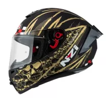Шлем-интеграл NZI TRENDY 3 Flag Black Gold Matt