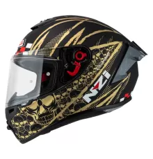 Шлем-интеграл NZI TRENDY 3 Flag Black Gold Matt