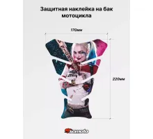 Наклейка на бак мотоцикла объемная 004
