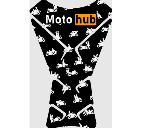 Наклейка на бак мотоцикла объемная 016
