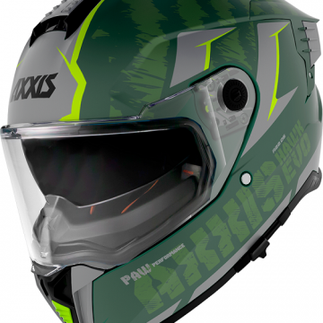 Шлем-интеграл AXXIS Helmets HAWK EVO SV PAW C6 GREEN