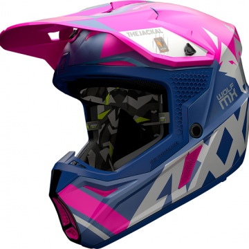 Шлем кроссовый AXXIS Helmets WOLF JACKAL C18 FLUOR PINK