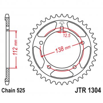 Звезда задняя (ведомая),(сталь) JT 1304.44